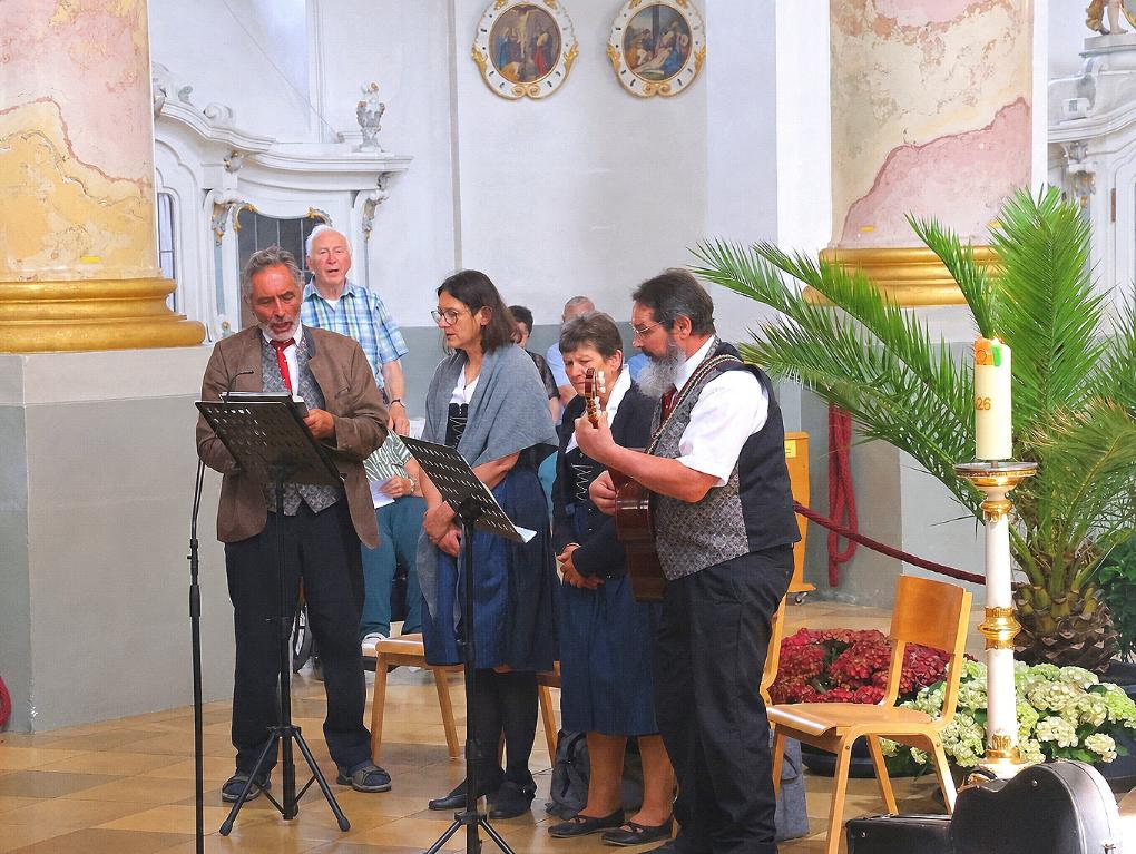 Der „Graatzer Dreigesang“ absolvierte seinen Auftritt in der Wallfahrtsbasilika in Vierzehnheiligen zu viert.