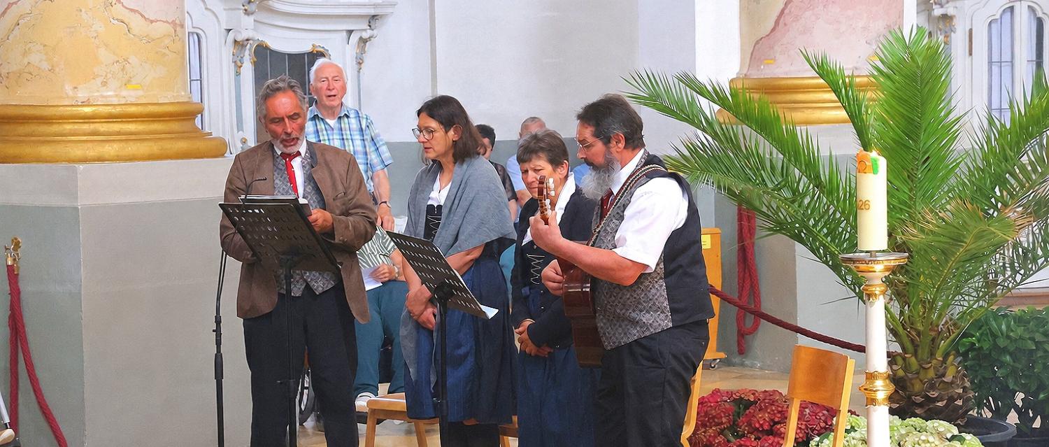 Der „Graatzer Dreigesang“ absolvierte seinen Auftritt in der Wallfahrtsbasilika in Vierzehnheiligen zu viert.