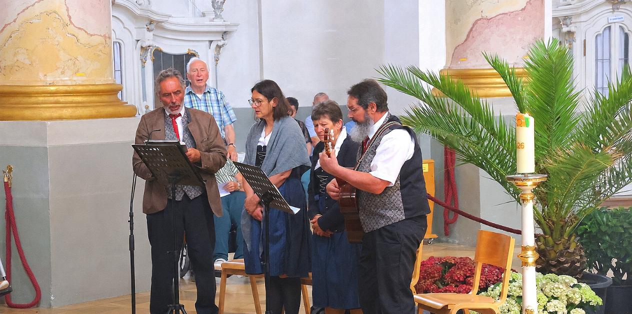 Der „Graatzer Dreigesang“ absolvierte seinen Auftritt in der Wallfahrtsbasilika in Vierzehnheiligen zu viert.