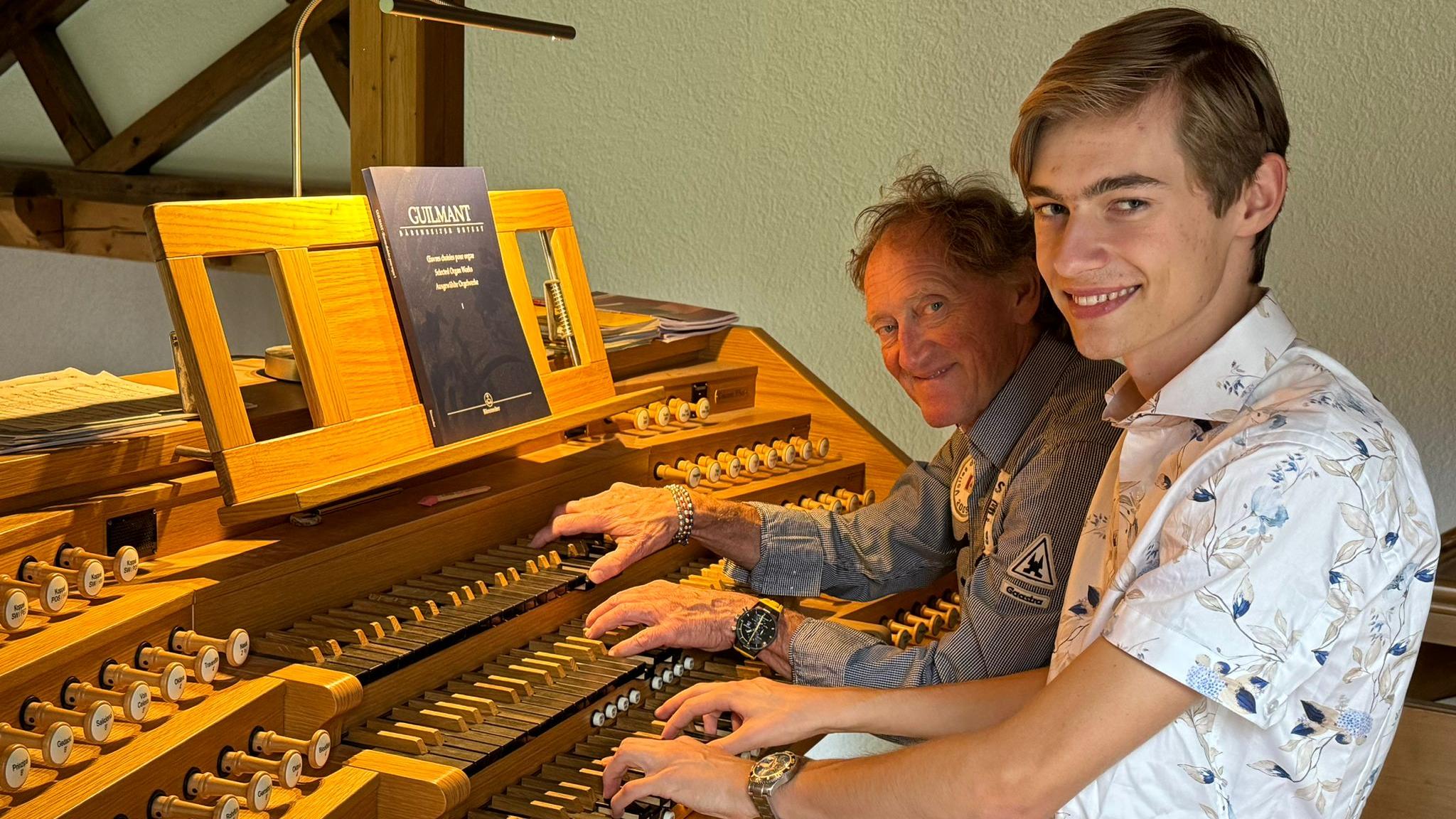 Organist Hubert und Tim