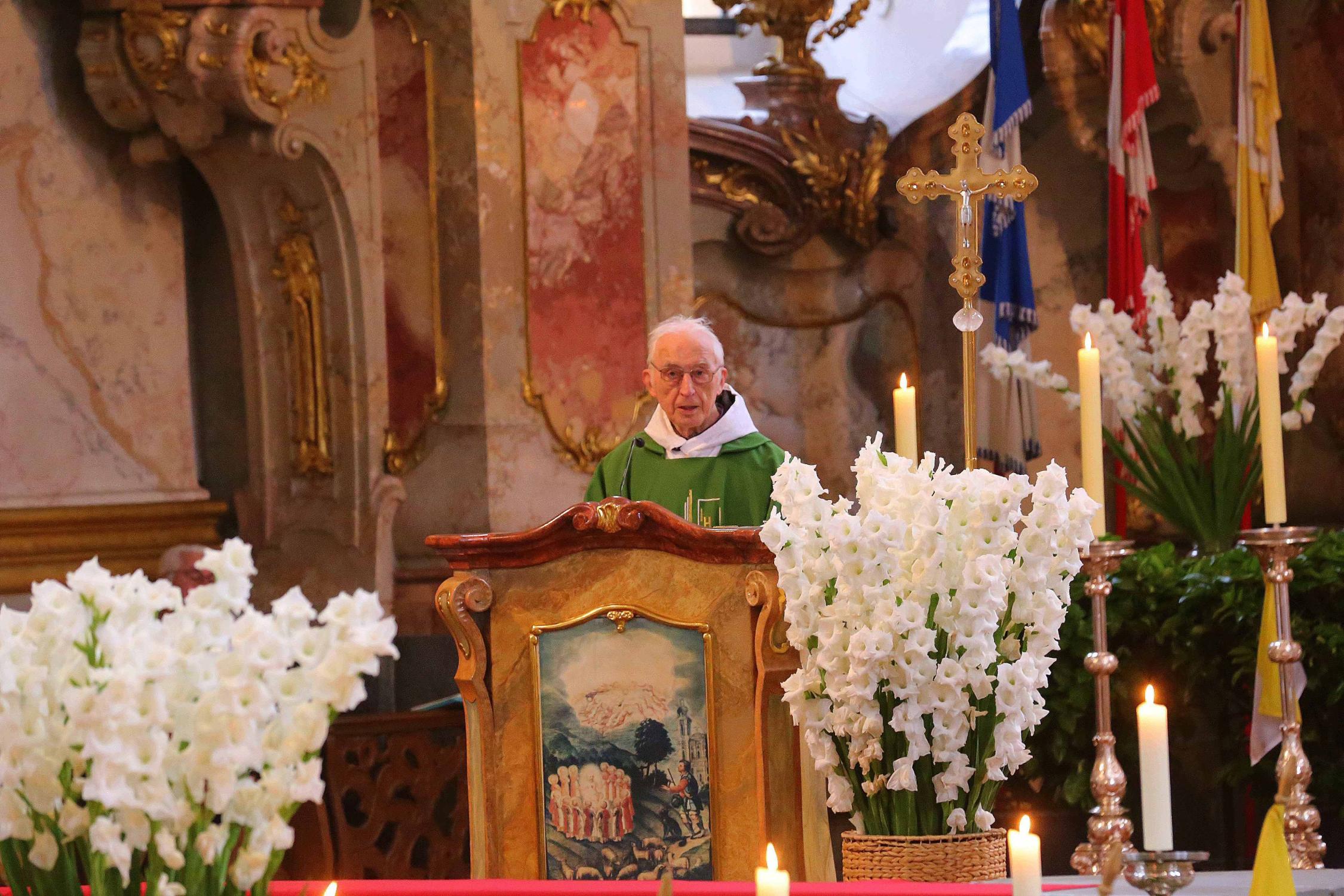 Jubilar Pater Johannes predigte selbst bei seinem 70-jährigen Ordensjubiläum.